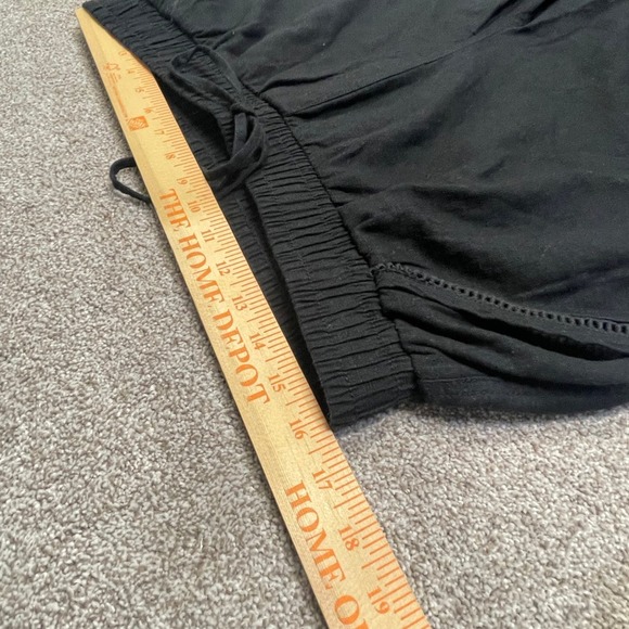 Briggs womens pull on wide leg pants sz X-Large black high rise linen blend - Picture 9 of 12